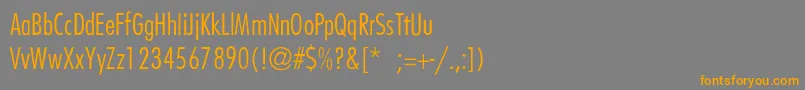 FuturaCondensedlightThin Font – Orange Fonts on Gray Background