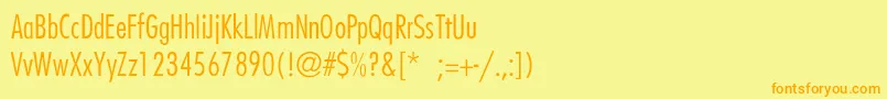 Шрифт FuturaCondensedlightThin – оранжевые шрифты на жёлтом фоне