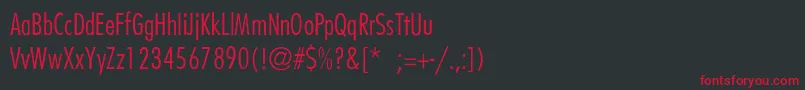 fuente FuturaCondensedlightThin – Fuentes Rojas Sobre Fondo Negro