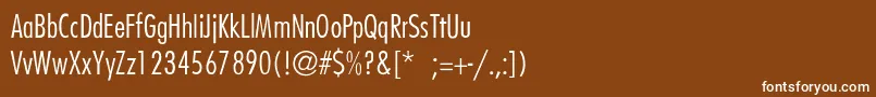 Шрифт FuturaCondensedlightThin – белые шрифты на коричневом фоне