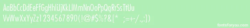FuturaCondensedlightThin Font – White Fonts on Green Background