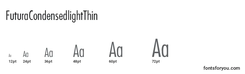 FuturaCondensedlightThin Font Sizes