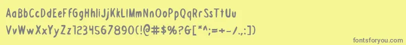 フォントDraftingTableBold – 黄色の背景に灰色の文字