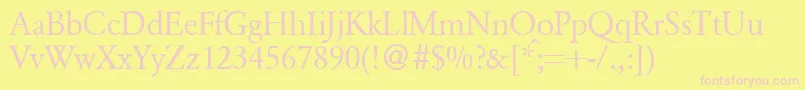 GaronddbNormal Font – Pink Fonts on Yellow Background