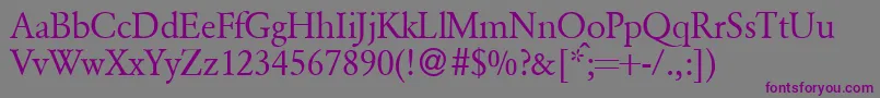 GaronddbNormal Font – Purple Fonts on Gray Background