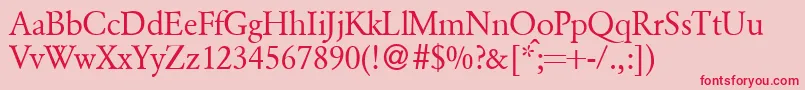 GaronddbNormal Font – Red Fonts on Pink Background