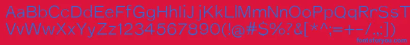 NuromLight Font – Blue Fonts on Red Background