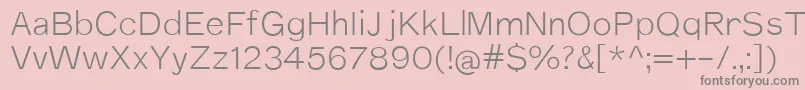 NuromLight-Schriftart – Graue Schriften auf rosa Hintergrund