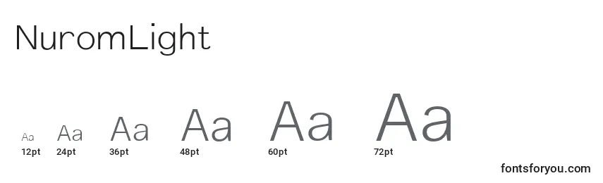 NuromLight Font Sizes