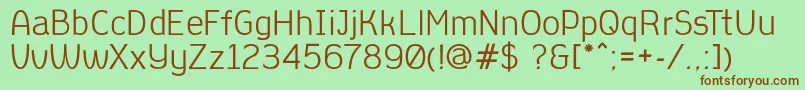 AleksandracVintage Font – Brown Fonts on Green Background