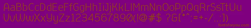 AleksandracVintage-Schriftart – Braune Schriften auf violettem Hintergrund