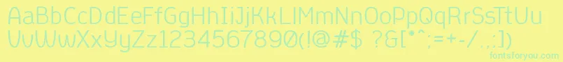 AleksandracVintage Font – Green Fonts on Yellow Background