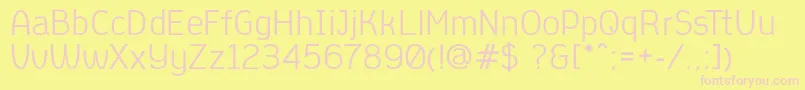 Fonte AleksandracVintage – fontes rosa em um fundo amarelo