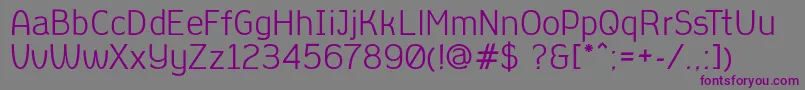 フォントAleksandracVintage – 紫色のフォント、灰色の背景
