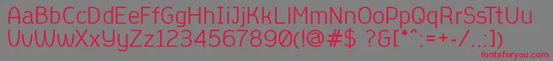 AleksandracVintage Font – Red Fonts on Gray Background