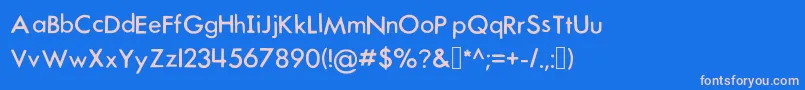 Muppets Font – Pink Fonts on Blue Background