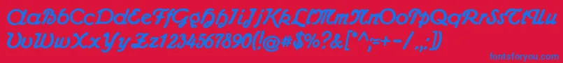 Admiralcat Font – Blue Fonts on Red Background