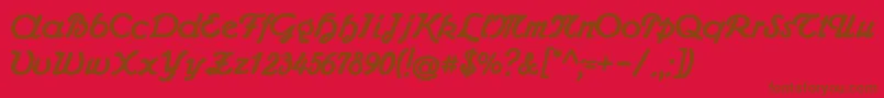 Admiralcat Font – Brown Fonts on Red Background