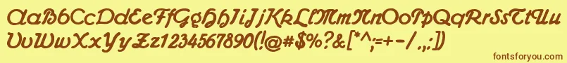 Admiralcat Font – Brown Fonts on Yellow Background