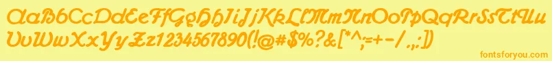 Admiralcat Font – Orange Fonts on Yellow Background