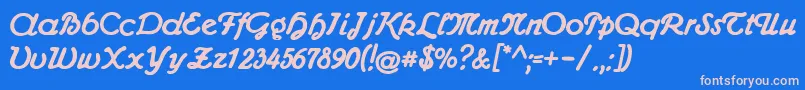 Admiralcat Font – Pink Fonts on Blue Background