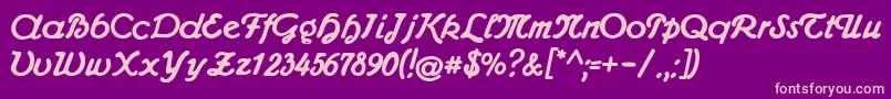 Admiralcat-Schriftart – Rosa Schriften auf violettem Hintergrund