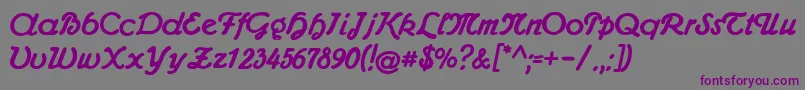 Шрифт Admiralcat – фиолетовые шрифты на сером фоне