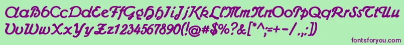 Admiralcat Font – Purple Fonts on Green Background