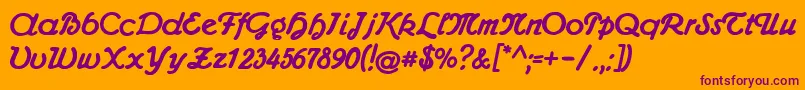 Admiralcat Font – Purple Fonts on Orange Background