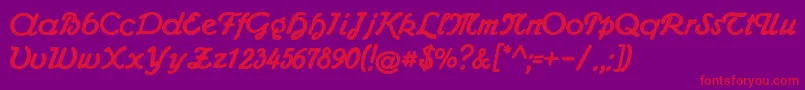 Admiralcat Font – Red Fonts on Purple Background