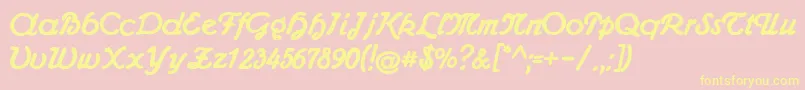 Admiralcat Font – Yellow Fonts on Pink Background