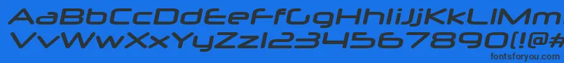 NeuropolxxpBolditalic Font – Black Fonts on Blue Background