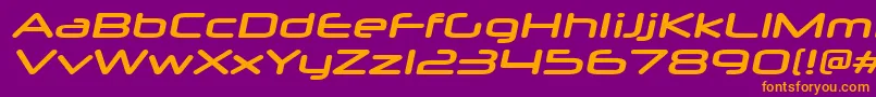 NeuropolxxpBolditalic Font – Orange Fonts on Purple Background