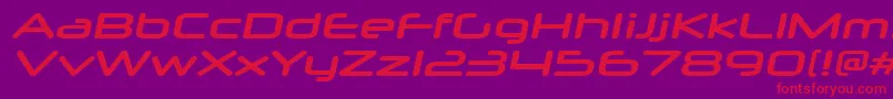 NeuropolxxpBolditalic Font – Red Fonts on Purple Background