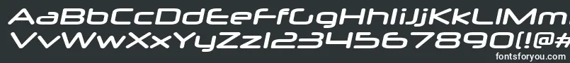 Шрифт NeuropolxxpBolditalic – белые шрифты на чёрном фоне