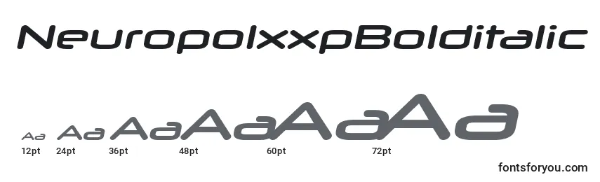 NeuropolxxpBolditalic Font Sizes