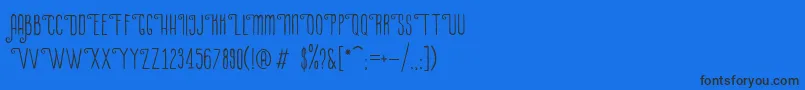 Шрифт LaPetitenget – чёрные шрифты на синем фоне