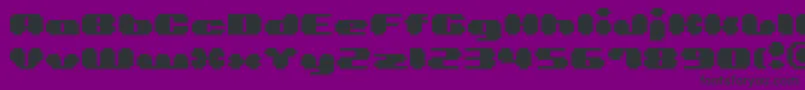 BmLeavesA11 Font – Black Fonts on Purple Background