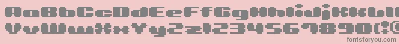 フォントBmLeavesA11 – ピンクの背景に灰色の文字