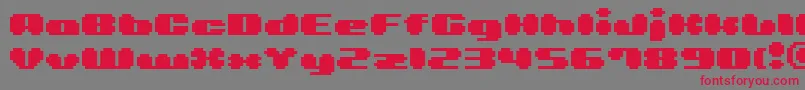 BmLeavesA11 Font – Red Fonts on Gray Background