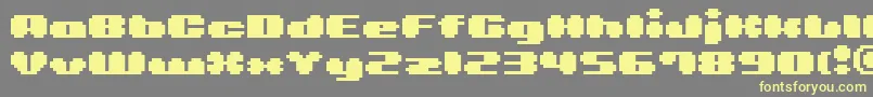 BmLeavesA11 Font – Yellow Fonts on Gray Background