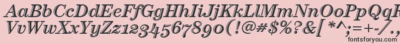 CenturyHtldOsItcTtItalic Font – Black Fonts on Pink Background