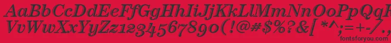 CenturyHtldOsItcTtItalic Font – Black Fonts on Red Background