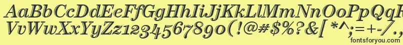 CenturyHtldOsItcTtItalic Font – Black Fonts on Yellow Background