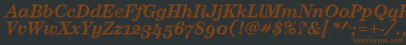 CenturyHtldOsItcTtItalic Font – Brown Fonts on Black Background