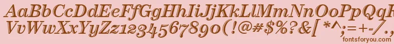 CenturyHtldOsItcTtItalic Font – Brown Fonts on Pink Background