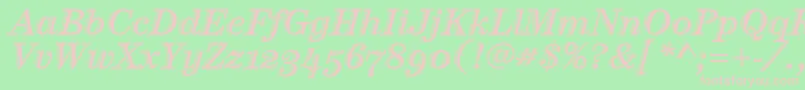 CenturyHtldOsItcTtItalic Font – Pink Fonts on Green Background