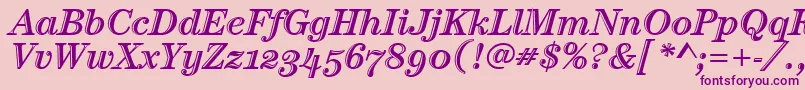 CenturyHtldOsItcTtItalic Font – Purple Fonts on Pink Background