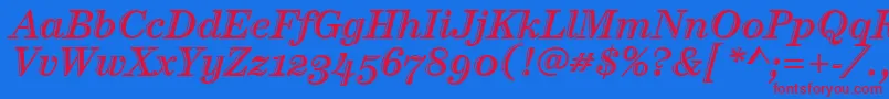 CenturyHtldOsItcTtItalic Font – Red Fonts on Blue Background