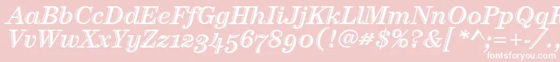 CenturyHtldOsItcTtItalic Font – White Fonts on Pink Background